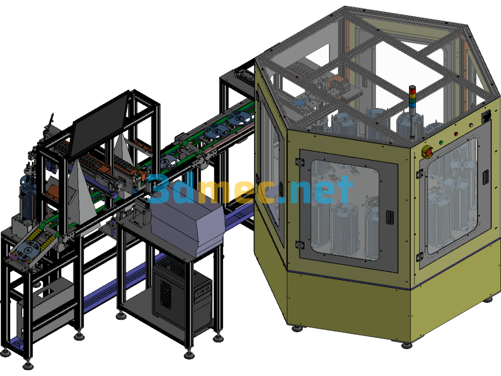 Automatic Labeling Machine - 3D Model Exported Free Download