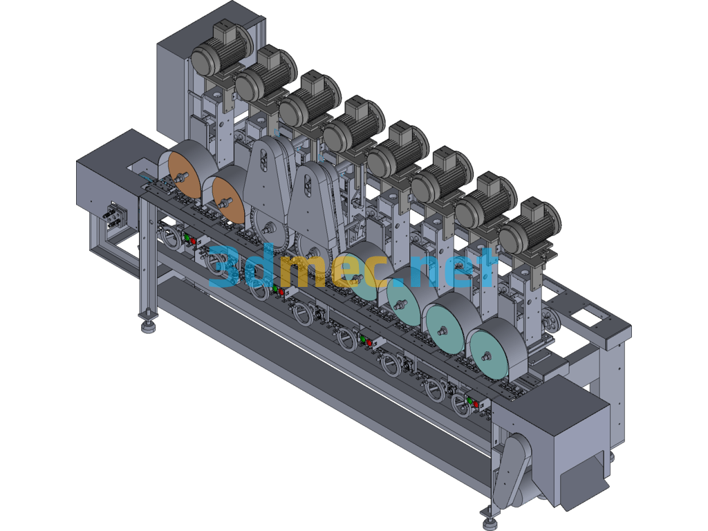 Hinge Grinding And Polishing Production Line - 3D Model Exported Free Download