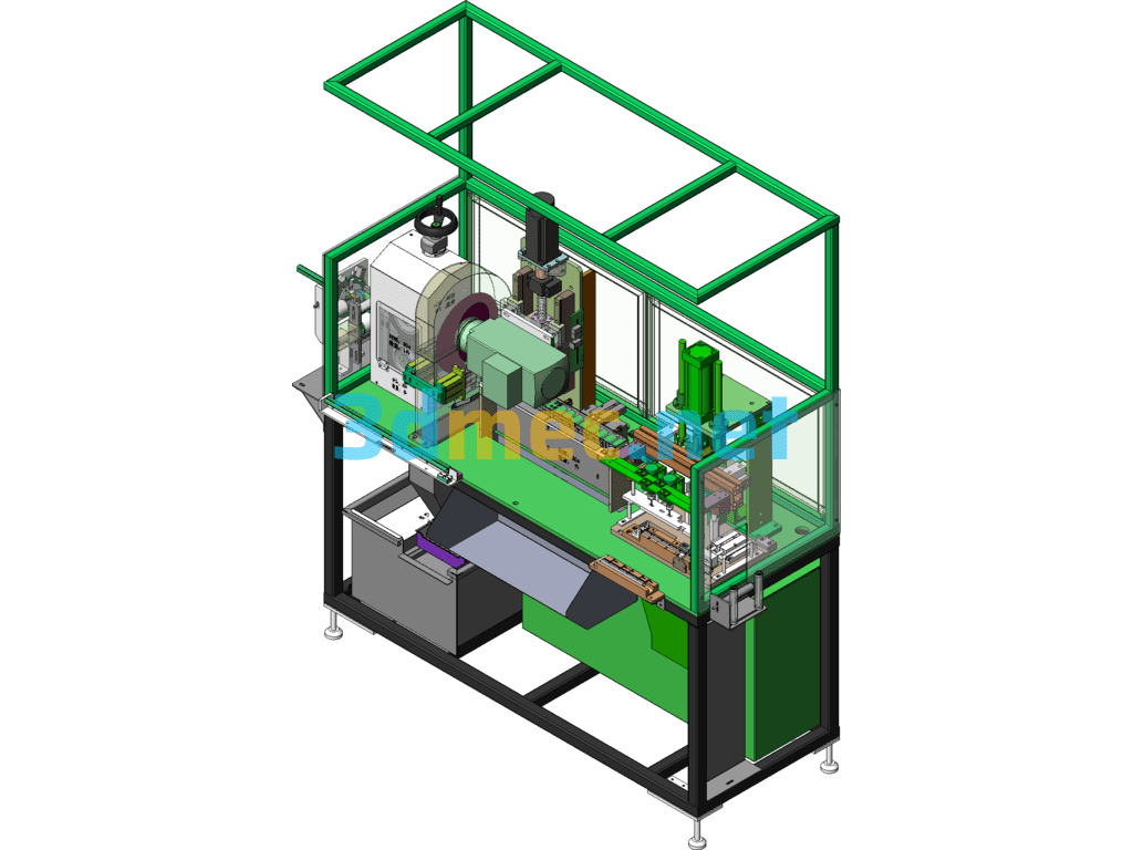 Punching And Cutting Machine - 3D Model SolidWorks Free Download