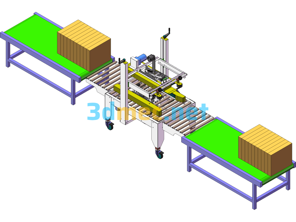 Carton Packing Machine - 3D Model SolidWorks Free Download