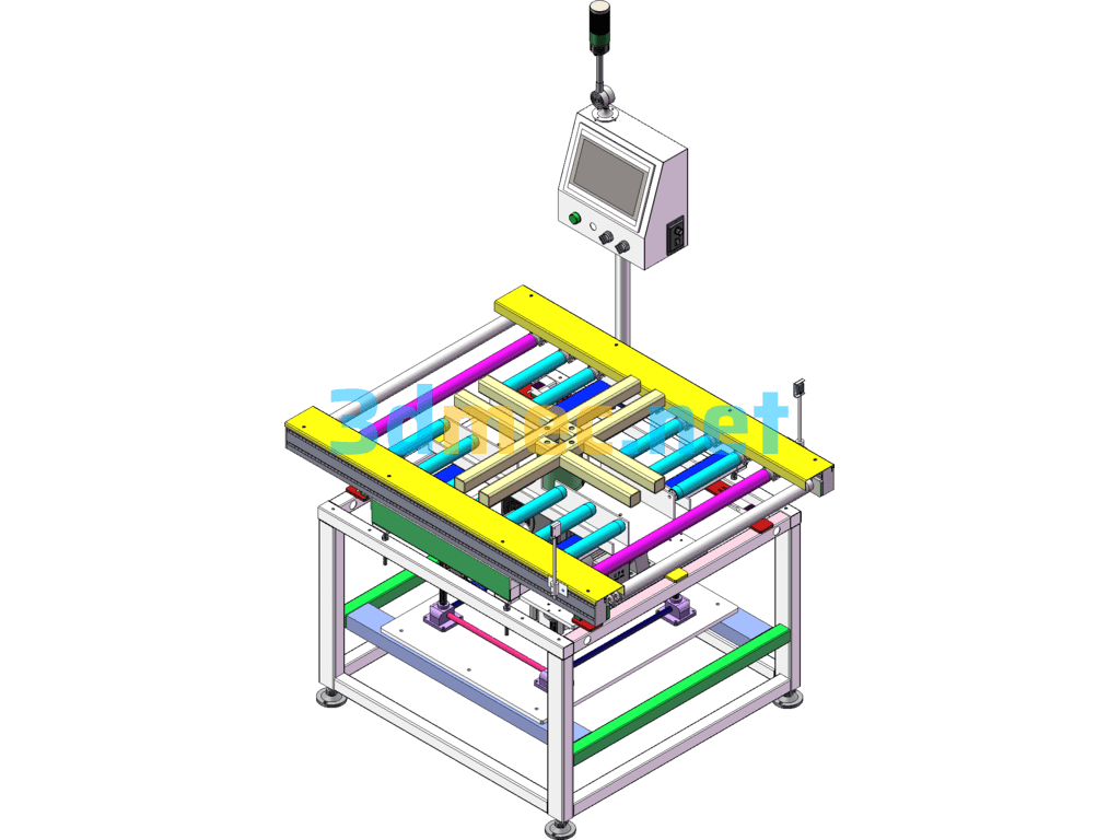 Cross Rotary Weighing Machine - 3D Model SolidWorks Free Download