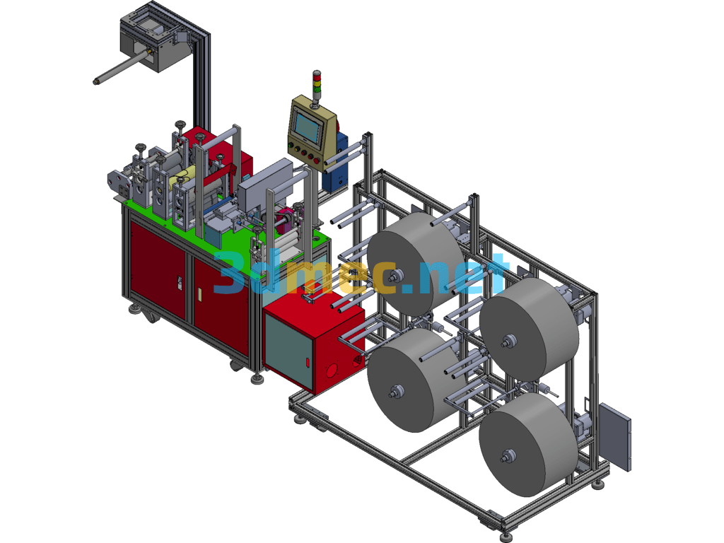 KSD0602AM-A-N95 Cutting Machine Assembly - 3D Model Exported Free Download