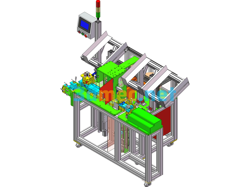 Automobile Seat Belt Automatic Threading Machine Equipment - 3D Model SolidWorks Free Download