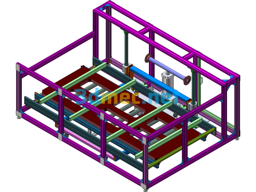 98-Inch Electronic Whiteboard Production Line Return Board Lift - 3D Model SolidWorks Free Download