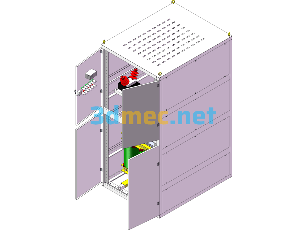 10kv High Voltage Capacitor Cabinet - 3D Model SolidWorks Free Download