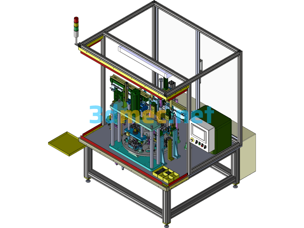 Automatic Assembly And Testing Equipment For Oil Pump Springs And Couplings - 3D Model SolidWorks Free Download