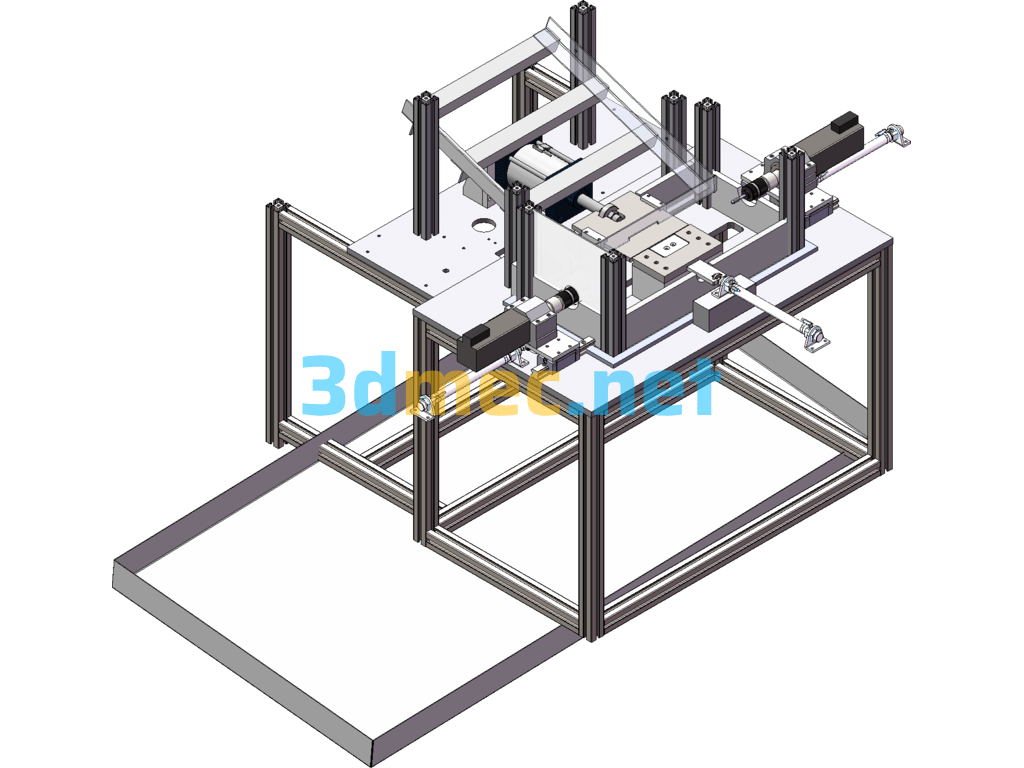 Iron Rod Long Axis Double Head Tapping Machine M8 Automatic Loading And Unloading Automatic Tapping - 3D Model SolidWorks Free Download