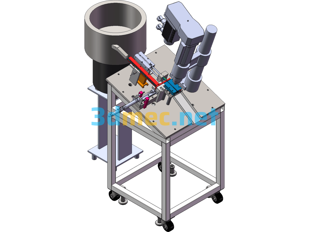 L-Type Iron Fully Automatic Tapping Machine Circuit Pin Tapping - 3D Model SolidWorks Free Download