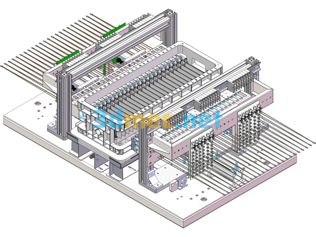 Battery Soft Pack Fixture, Tab Capacity Separation Fixture - 3D Model SolidWorks Free Download