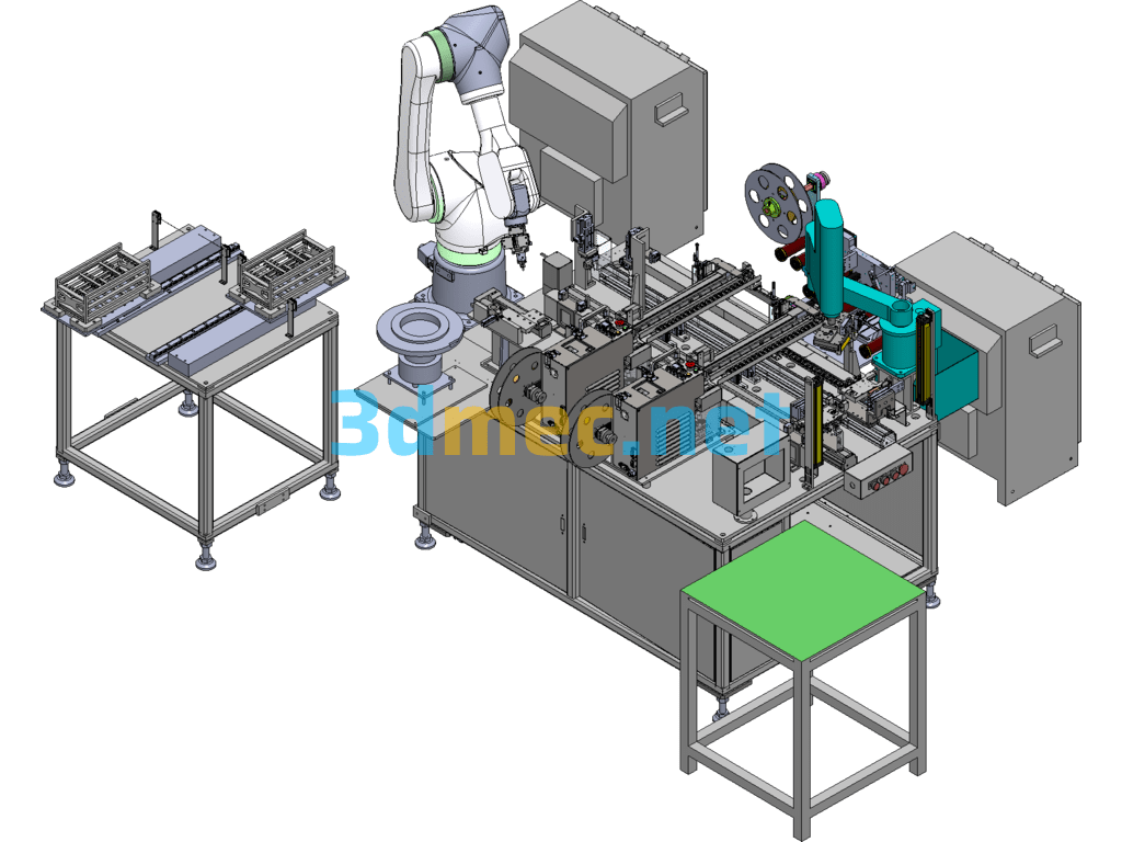 Non-Standard Automatic Lifting Stripping Film Assembly Line - 3D Model SolidWorks Free Download