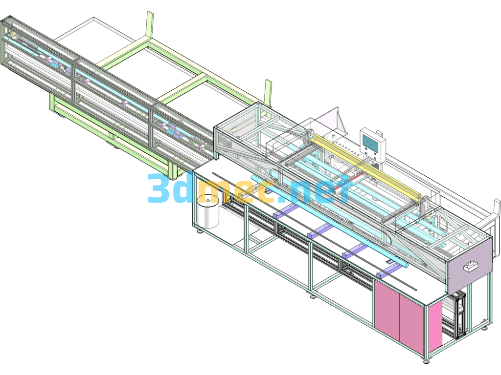 Ultrasonic Flaw Detection And Automatic Loading And Unloading Equipment For Bars - 3D Model SolidWorks Free Download