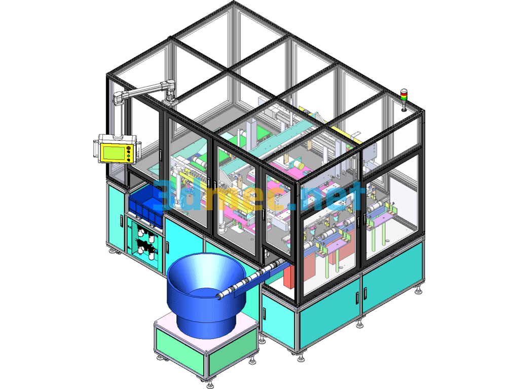 Automatic Loading And Unloading Non-Standard Airtightness Testing Machine - 3D Model SolidWorks Free Download