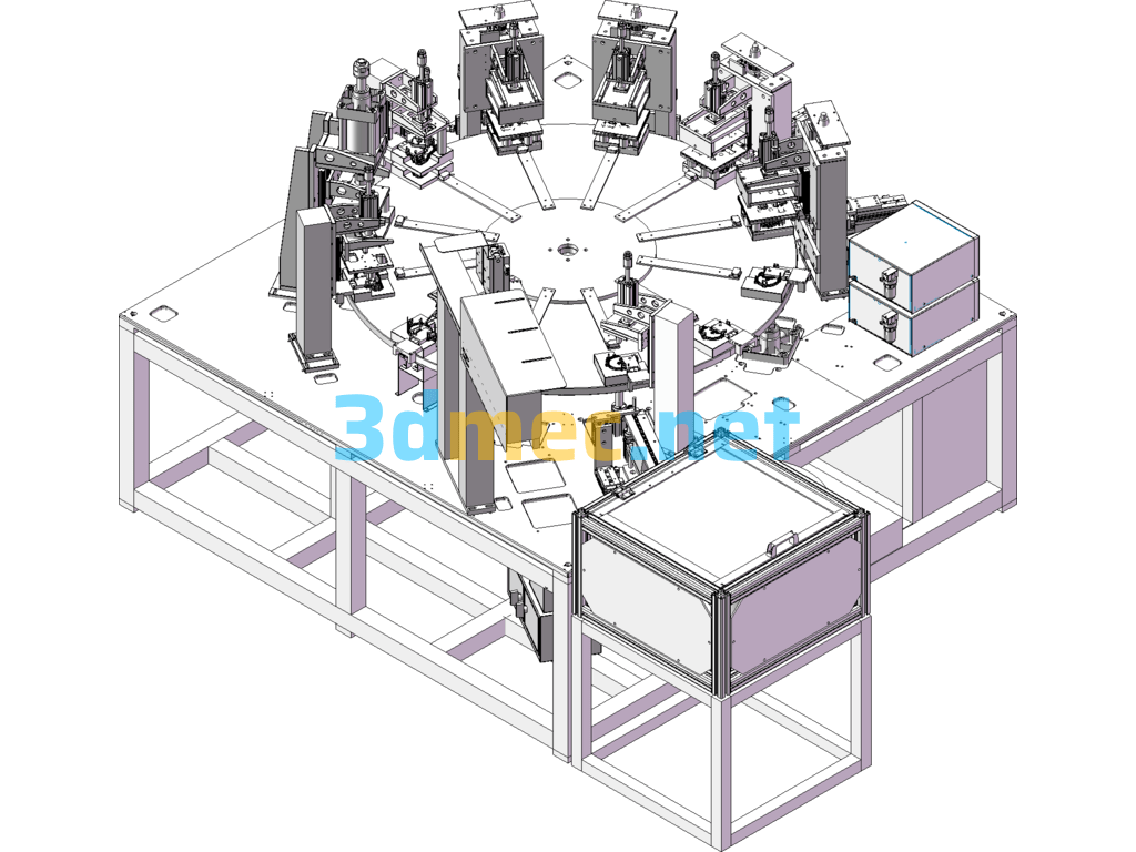 Gear Cover Assembly And Testing Equipment - 3D Model SolidWorks Free Download