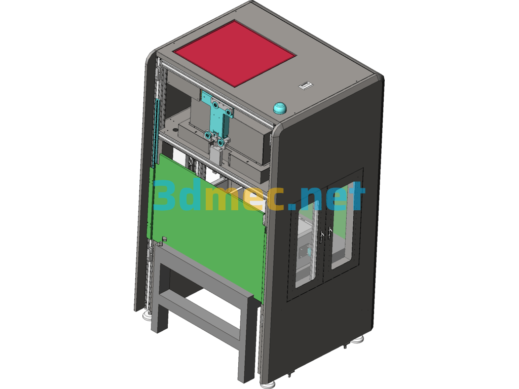 Air Shower + RF + Scanning (Single Box) - 3D Model SolidWorks Free Download