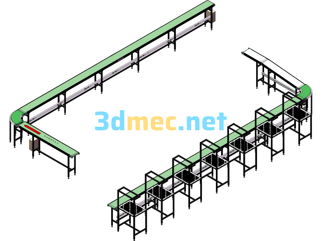 Supporting Assembly Line - 3D Model SolidWorks Free Download