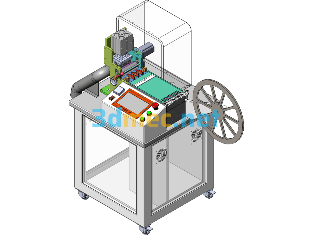 Automatic Ribbon Cutting Machine - 3D Model SolidWorks Free Download