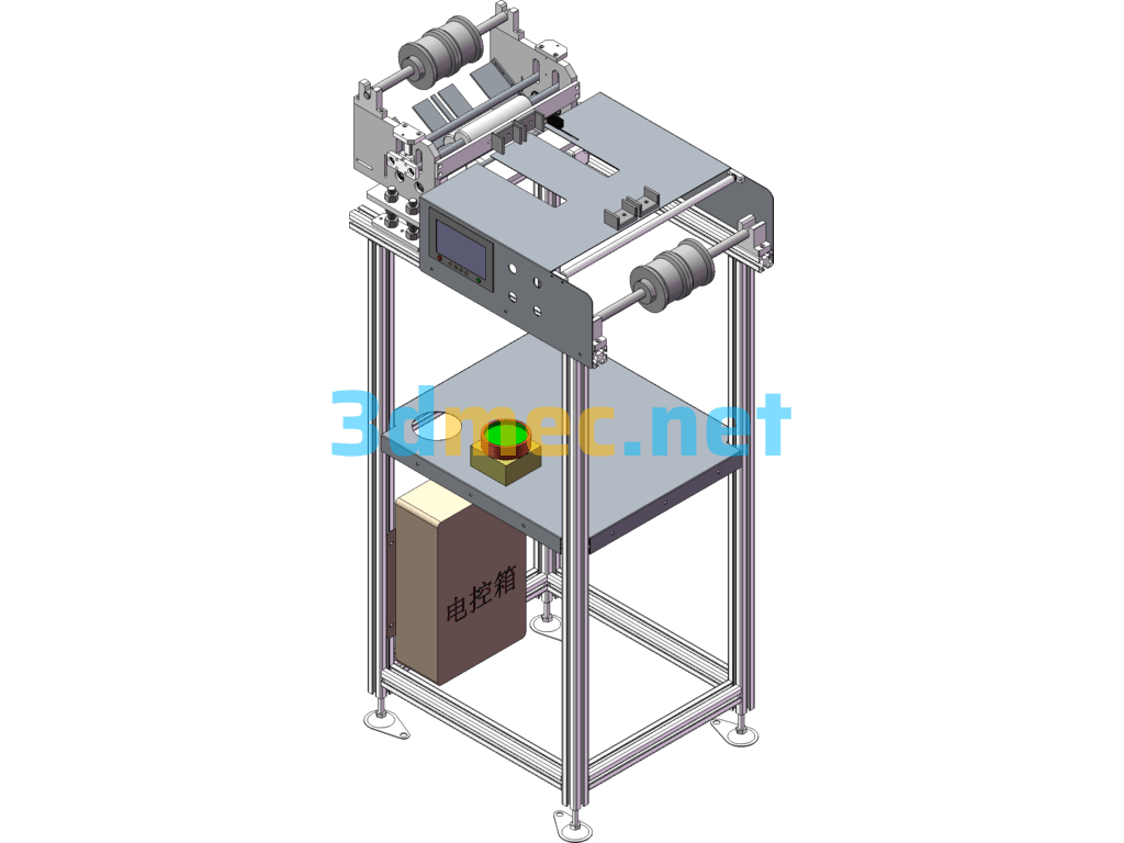 Double-Sided Laminating And Cutting Machine - 3D Model SolidWorks Free Download