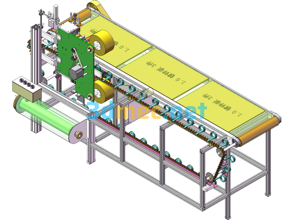 Automatic Flower Bagging Machine For Production Line - 3D Model SolidWorks AutoCAD-ZWCAD Free Download