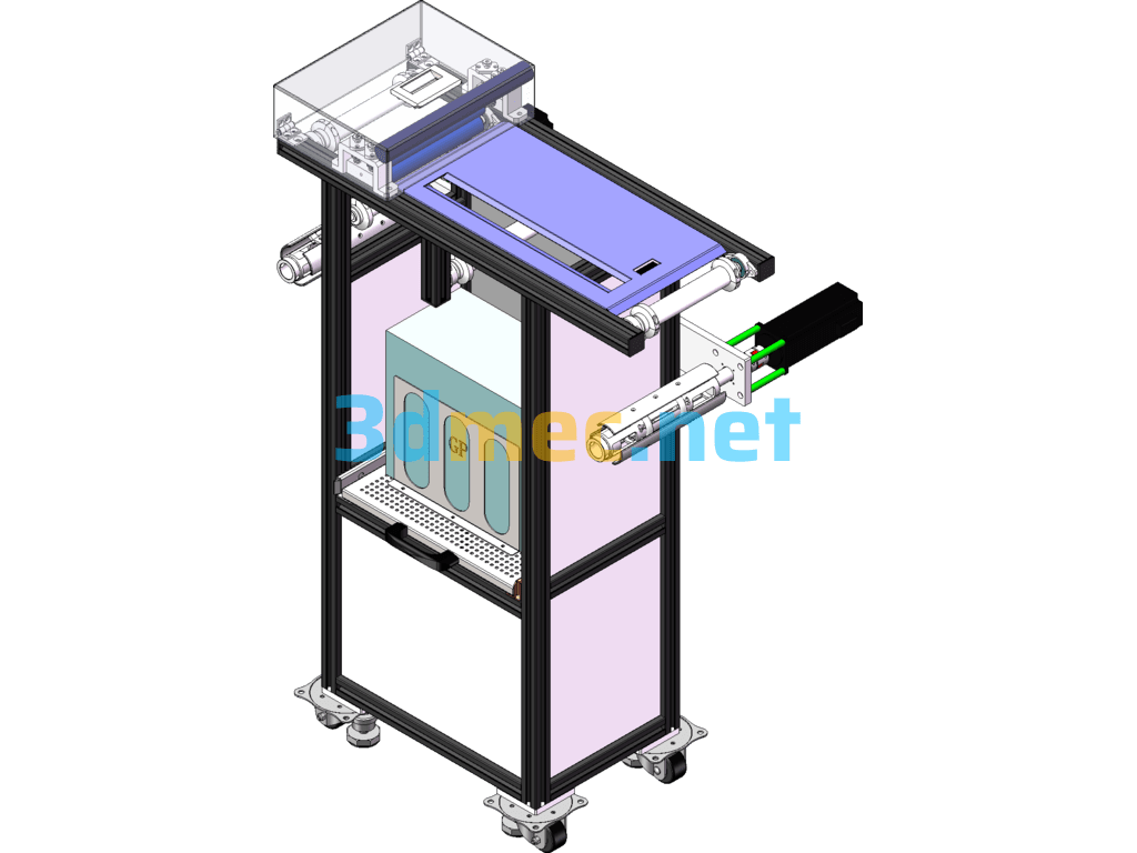 Automatic Film Splitting Machine - 3D Model SolidWorks Free Download