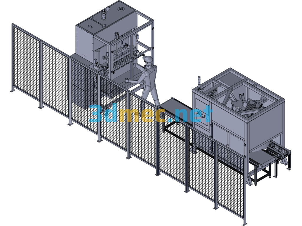 Filling Spider Hand Sorting Line - 3D Model Exported Free Download