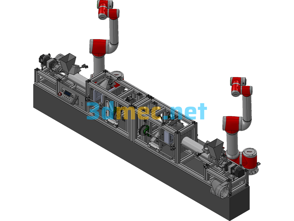 Plastic Injection Molding Machine - 3D Model Exported Free Download