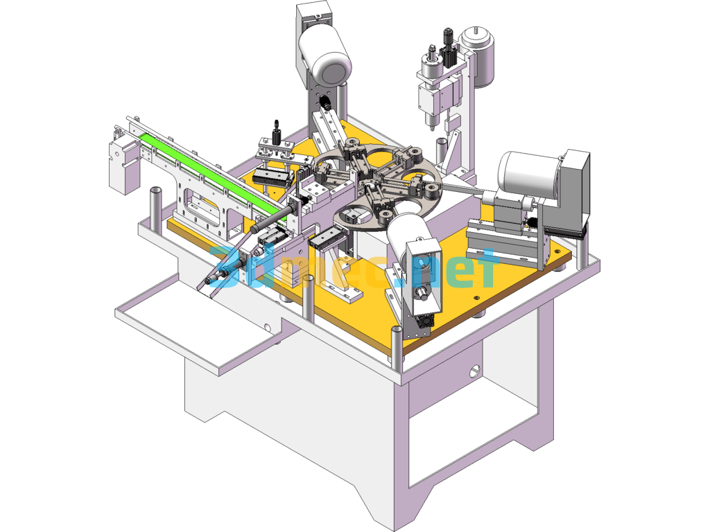 Automatic Hole Grinding Machine Equipment - 3D Model SolidWorks Free Download