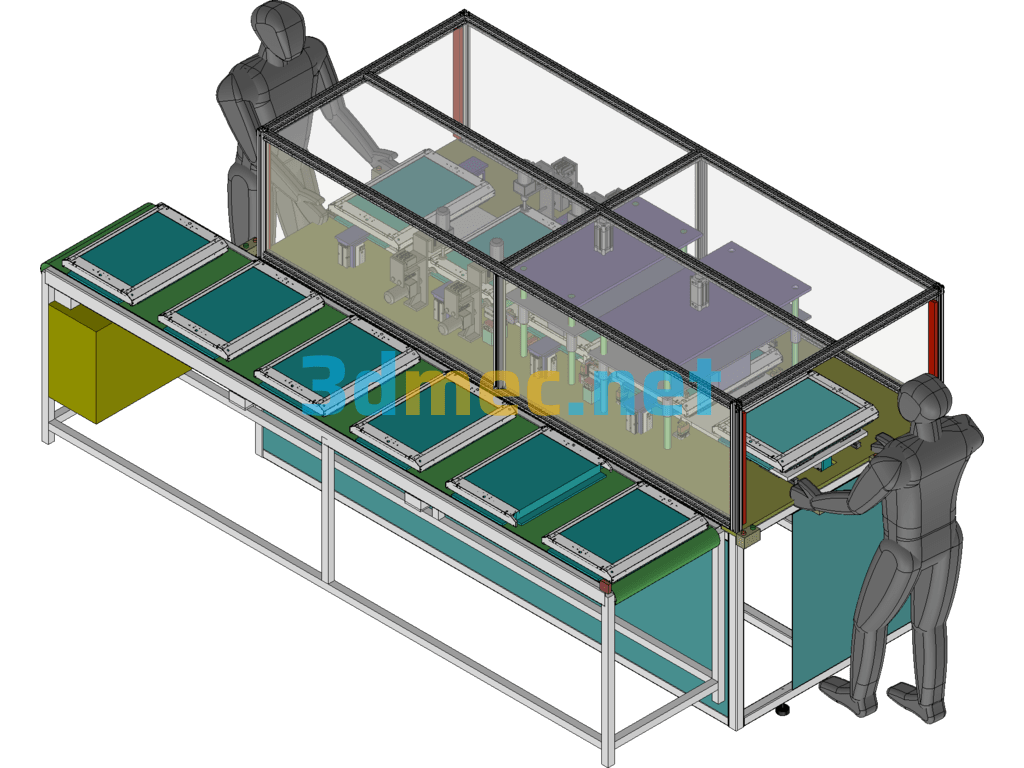 Automatic LED Light Frame Resistance Welding Equipment - 3D Model SolidWorks Free Download