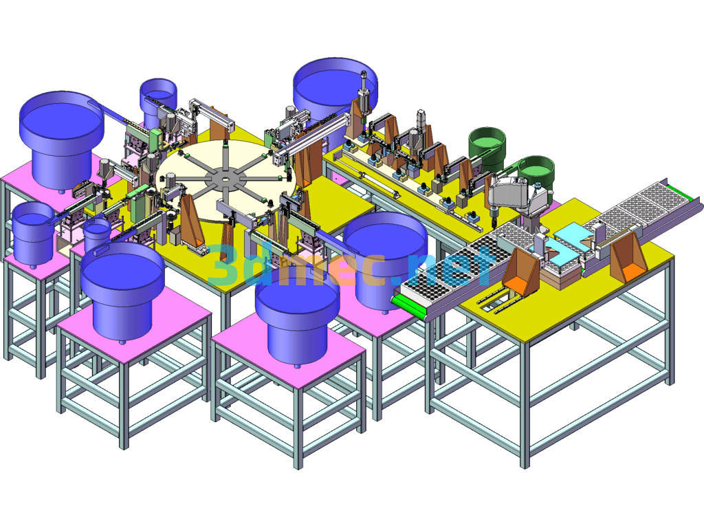 Ammunition Box Automatic Assembly And Testing Equipment - 3D Model SolidWorks Free Download