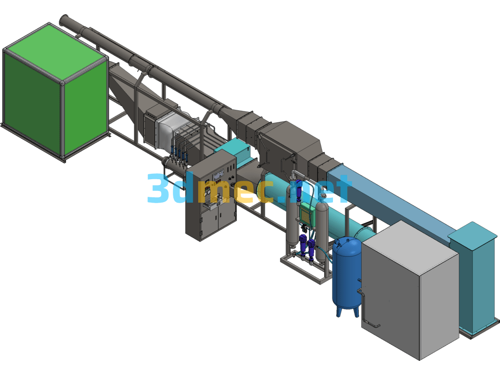 Integrated High Efficiency Filter Testing Equipment - 3D Model Creo.Parametric Free Download