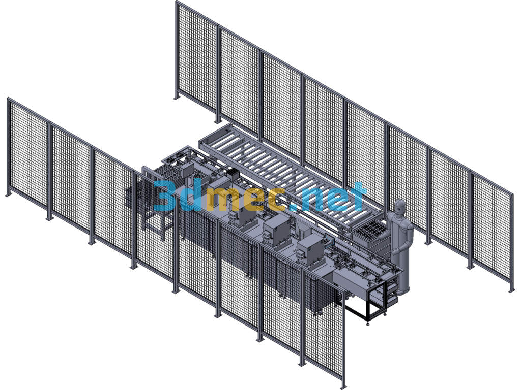 Parts Processing Line - 3D Model Exported Free Download