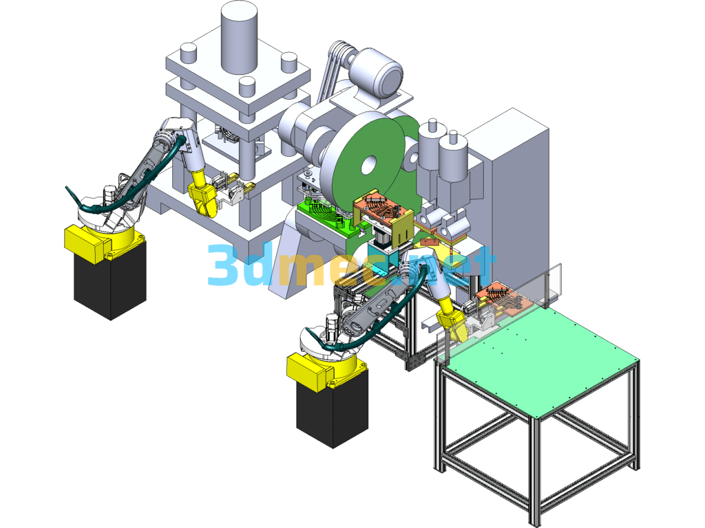 Robot Automatic Line - 3D Model SolidWorks Free Download