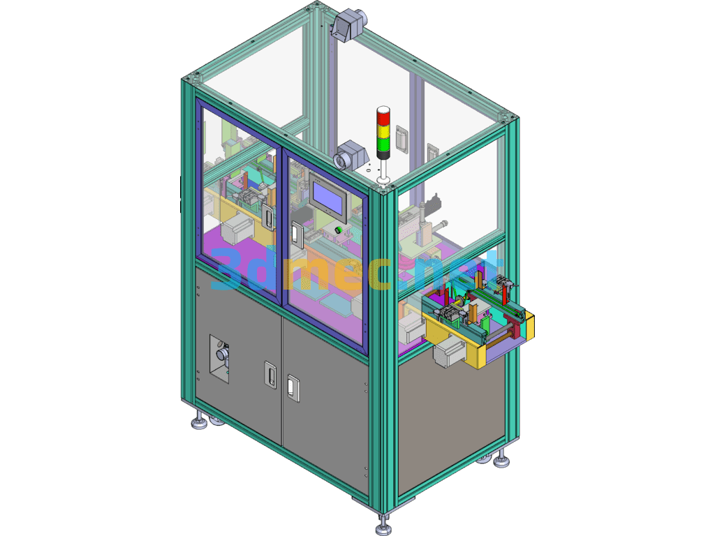 Automatic Rubber Strip Assembly Machine - 3D Model SolidWorks Free Download