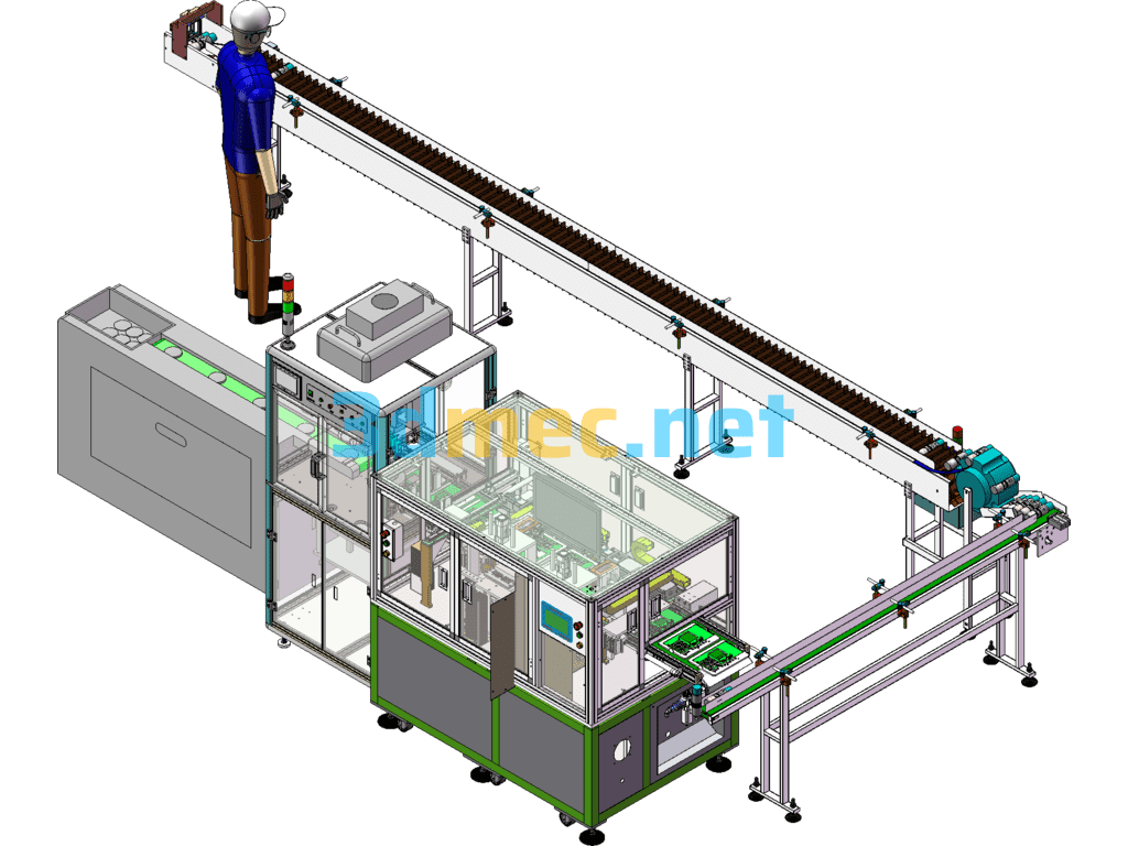 Candy Processing And Packaging Line - 3D Model SolidWorks Free Download