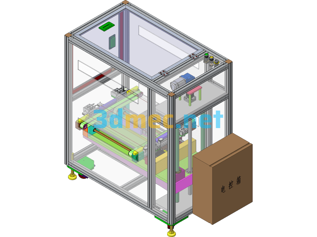 Double-Layer Conveyor Line Transfer Machine - 3D Model SolidWorks Free Download