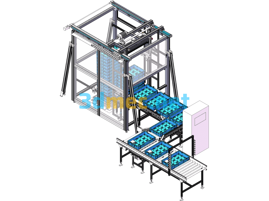 Plastic Box Stacker - 3D Model SolidWorks AutoCAD-ZWCAD Free Download