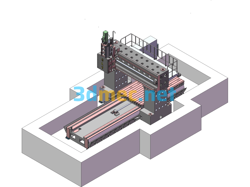 2540 Gantry Milling Machine - 3D Model SolidWorks Free Download