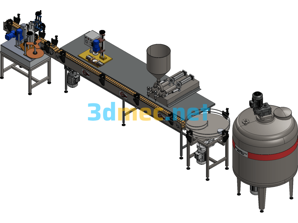 Automatic Canning Line - 3D Model Exported Free Download