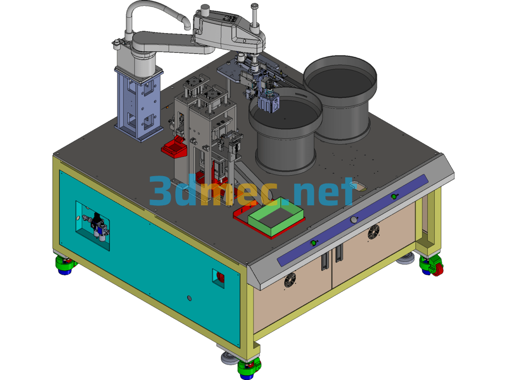 Capacitor Automatic Feeding Corner Shearing And Bending Equipment - 3D Model Exported Free Download