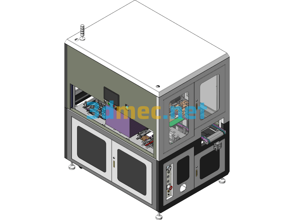 Coaxial Cable Receiving Machine - 3D Model SolidWorks Free Download