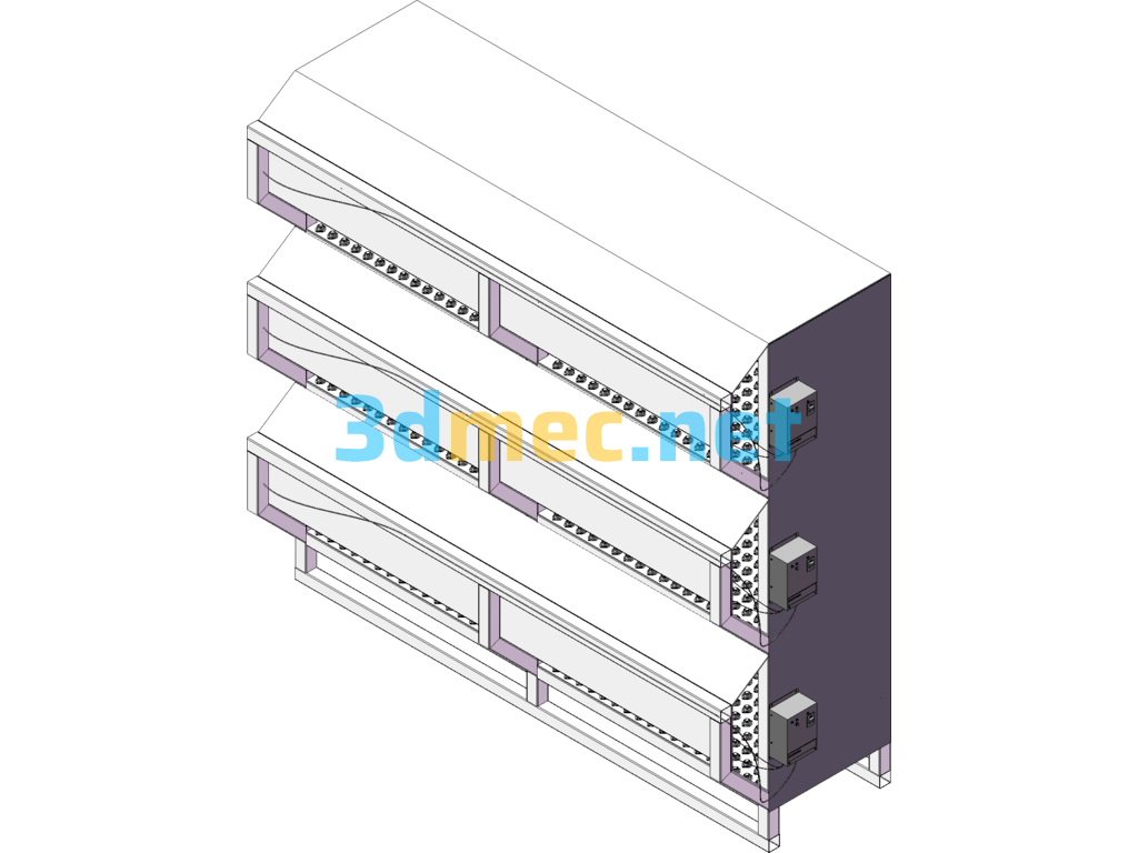 Filter Assembly Stationary Rack - 3D Model SolidWorks Free Download