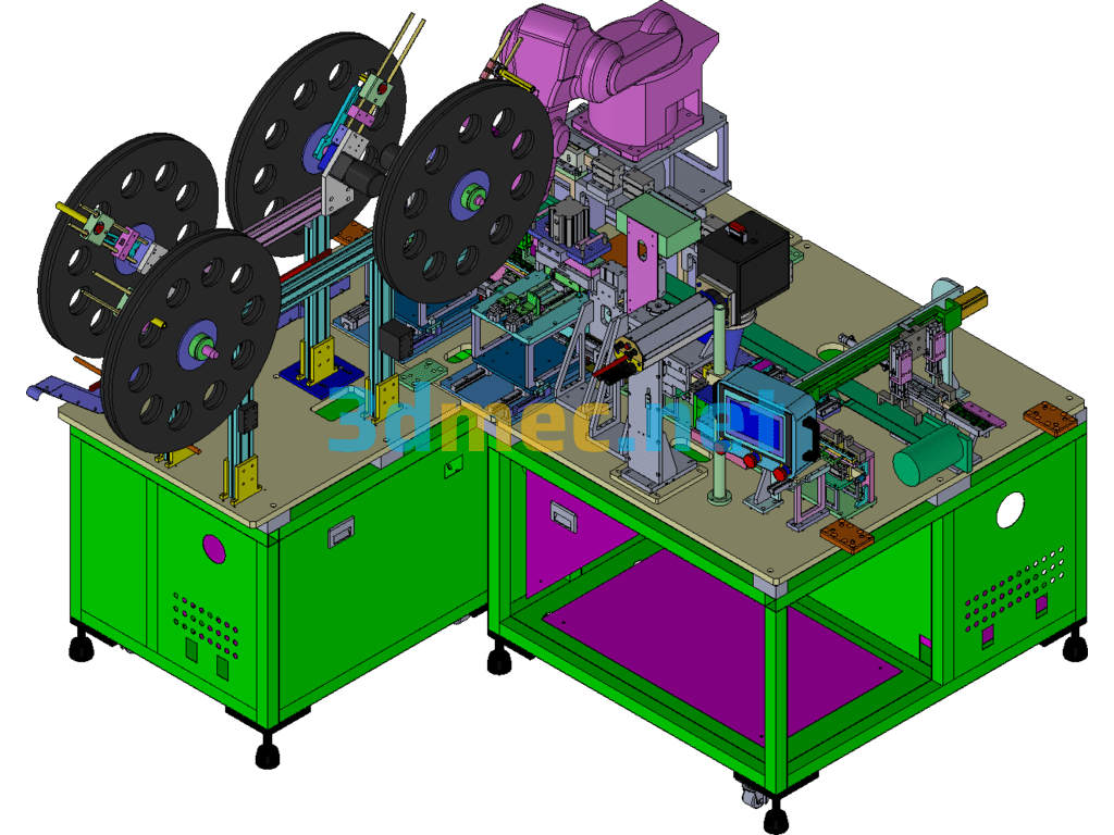 Terminal Automatic Welding Equipment - 3D Model Exported Free Download