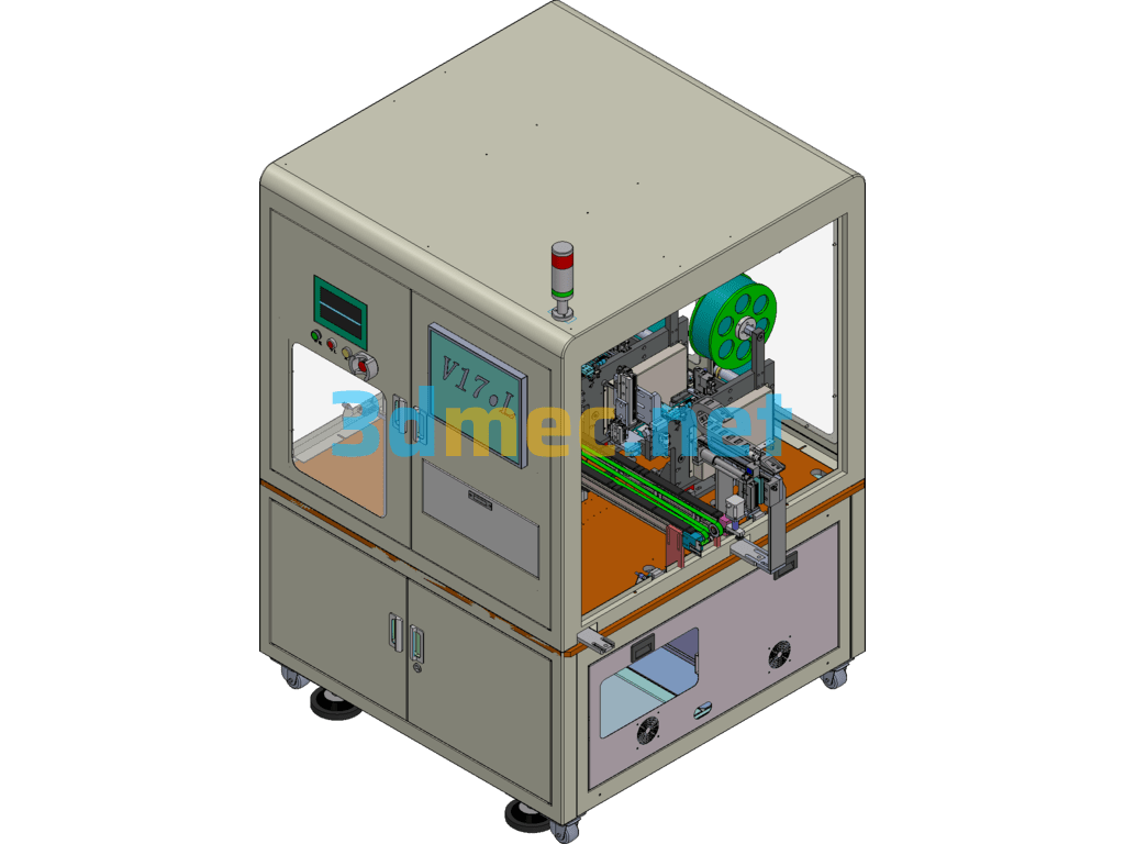 Double-Feeder Online Labeling Equipment - 3D Model Exported Free Download