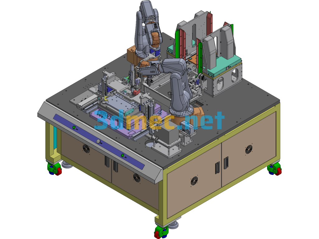 Touch Panel Automatic Assembly Screw Locking Equipment - 3D Model Exported Free Download