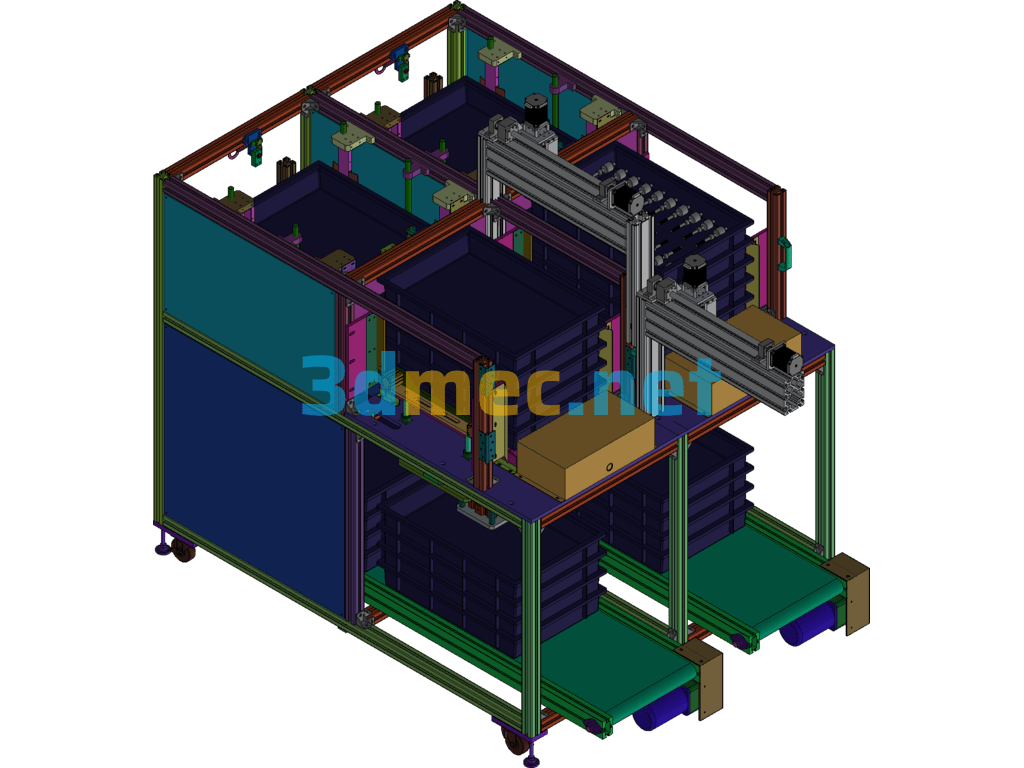 Motor Rotor Automatic Feeding Equipment - 3D Model Exported Free Download