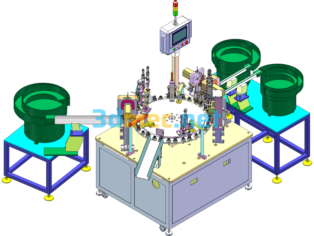 Headgear Assembly Inspection Machine - 3D Model SolidWorks Free Download