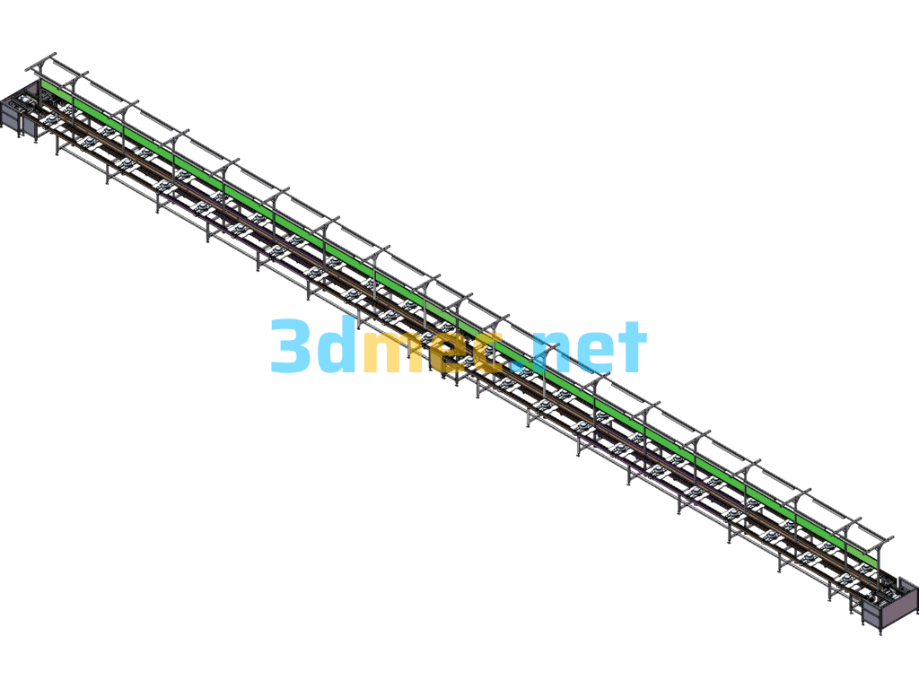 35M Assembled Double Speed Chain - 3D Model SolidWorks Free Download