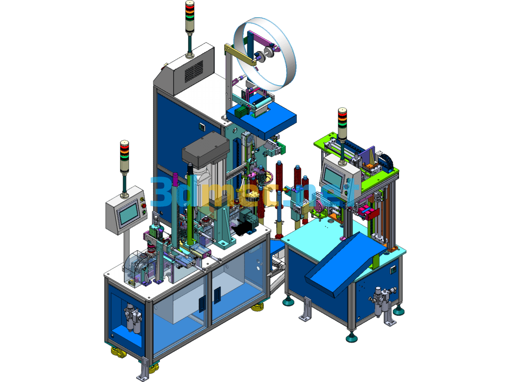 Riveting Bagging Packaging Machine - 3D Model SolidWorks Free Download