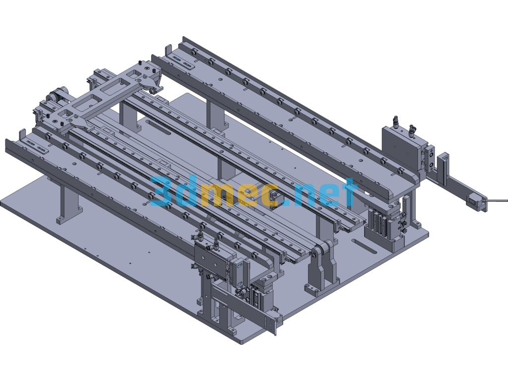 Double Track Conveyor Line - 3D Model Exported Free Download