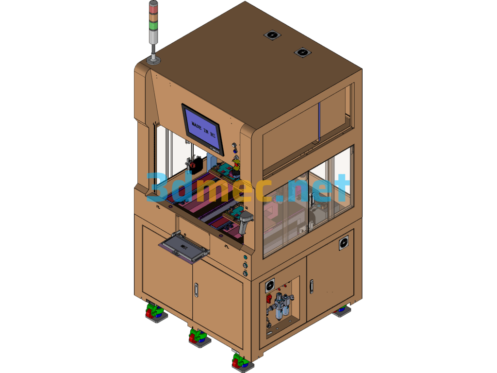 Double-Station Battery Nickel Sheet Height Measurement Equipment - 3D Model Exported Free Download