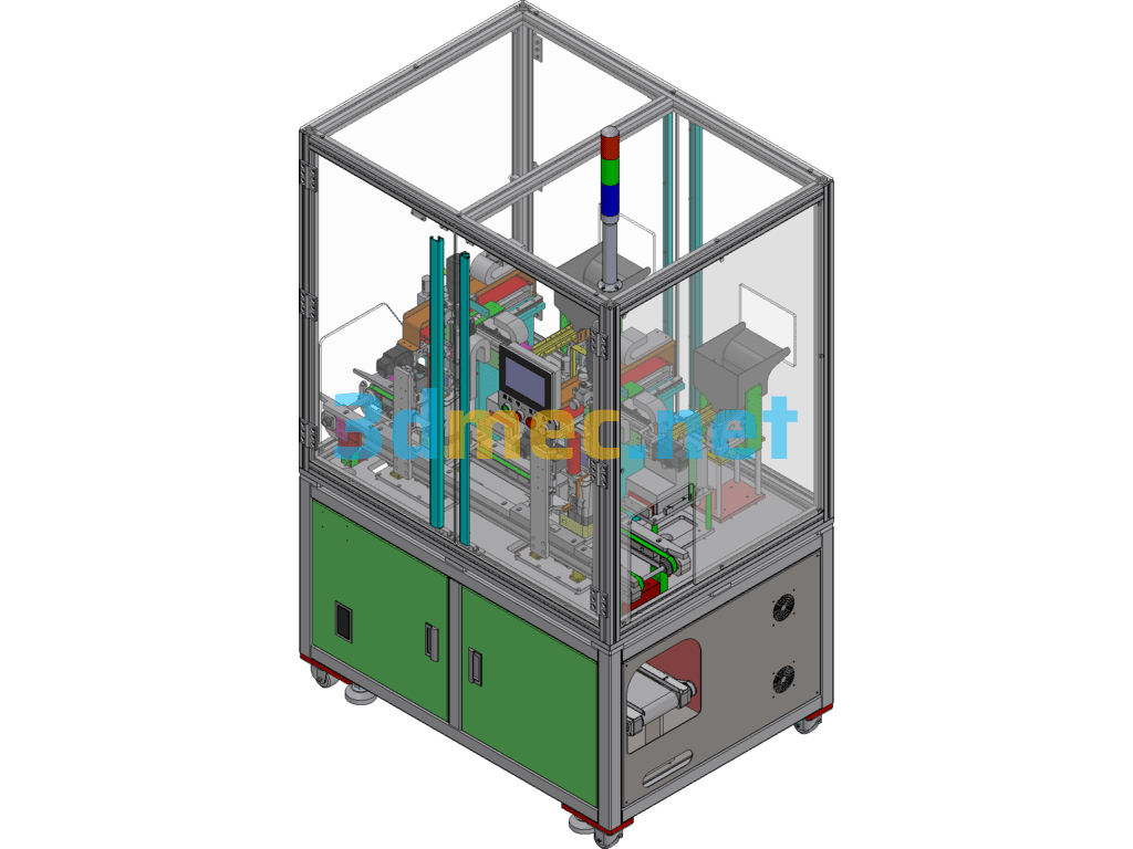 Assembly Line Light Board Locking Equipment - 3D Model Exported Free Download